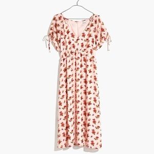 Madewell Rose Print Chiffon Dress 0